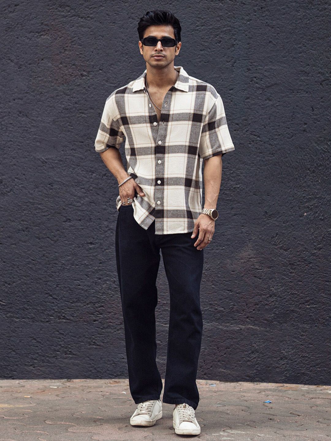 Powerlook Men Tartan Checks Opaque Checked Casual Shirt