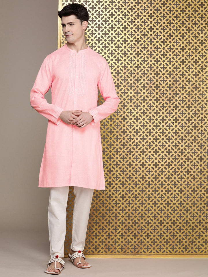 House of Pataudi Thread Work Straight Rozana Kurta