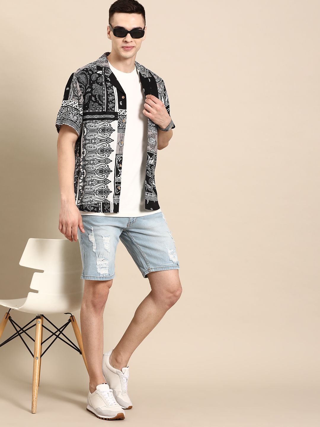 DENNISON  Smart Block Printed Casual Shirt