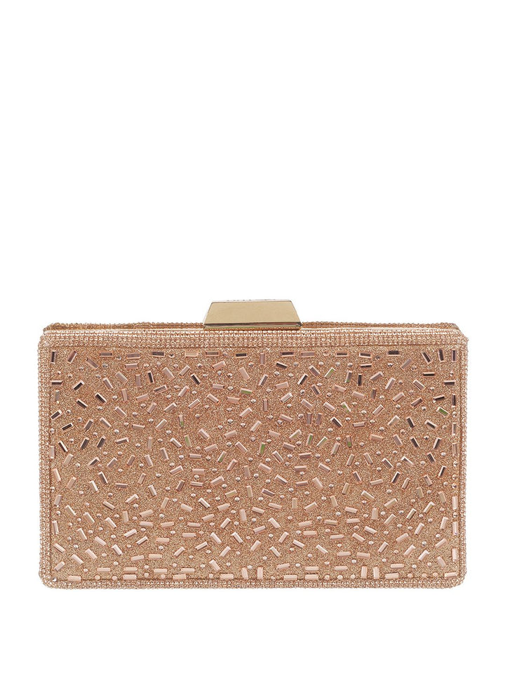 Metro Textured Embellished Purse Clutch