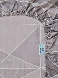 Moda Rapido X KLOTTHE Ungu & Kelabu Geometrik 300 TC Cadar King dengan 2 Sarung Bantal
