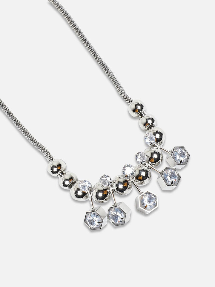 SOHI Silver-Plated Minimal Necklace