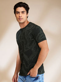 Being Human Men Printed Raw Edge T-shirt