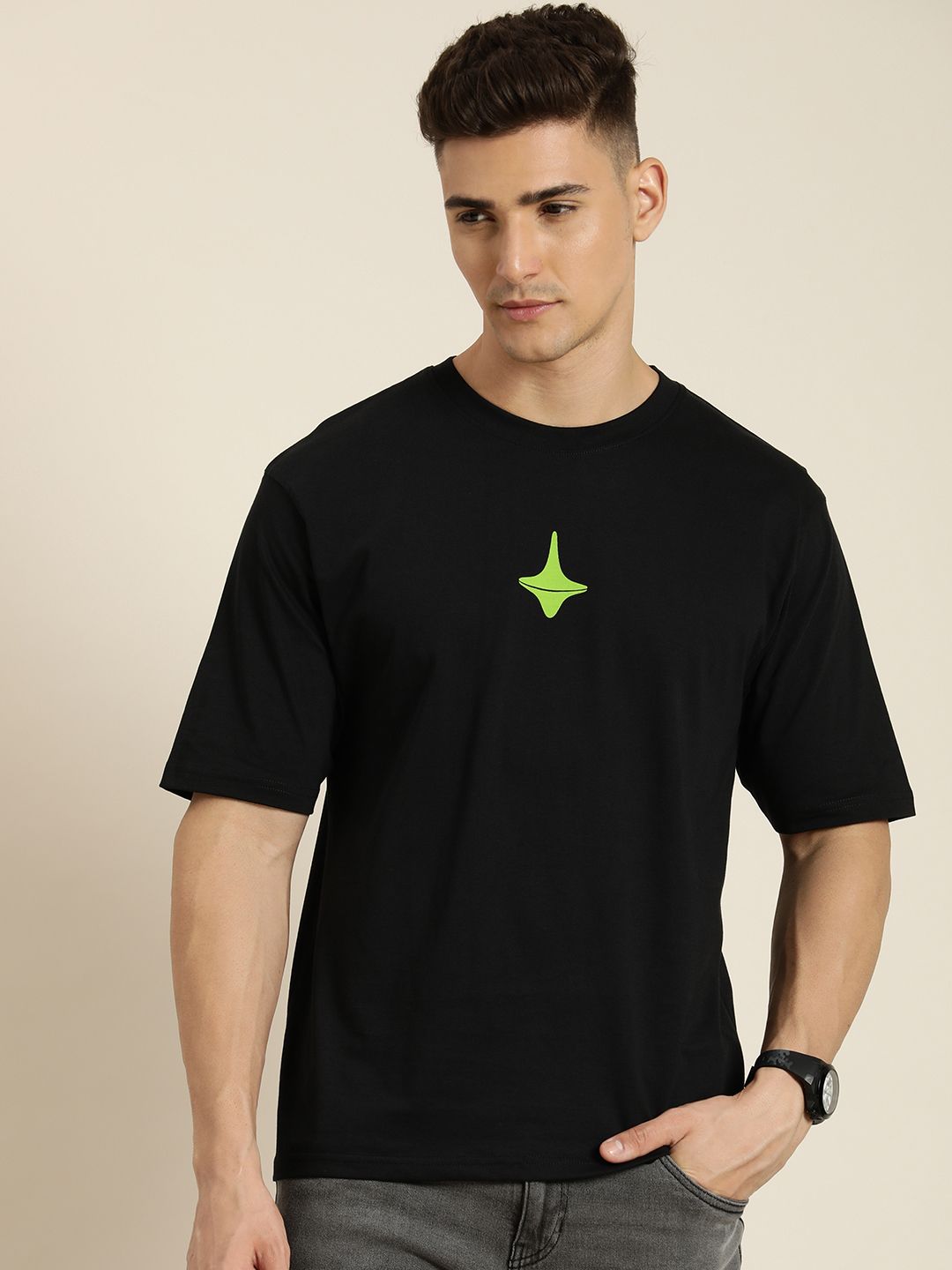 Difference of Opinion Men Graphic Printed Oversized T-shirt