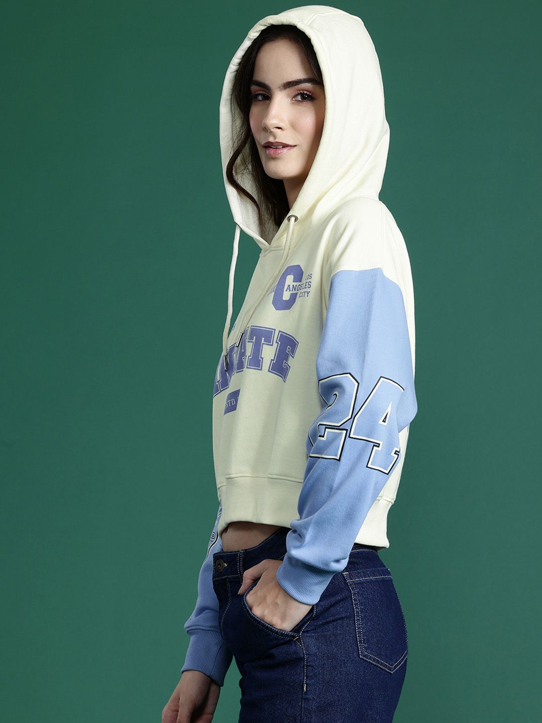 DressBerry Women Printed Hooded Sweatshirt