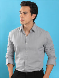 RARE RABBIT Men Otago Spread Collar Slim Fit Cotton Formal Shirt