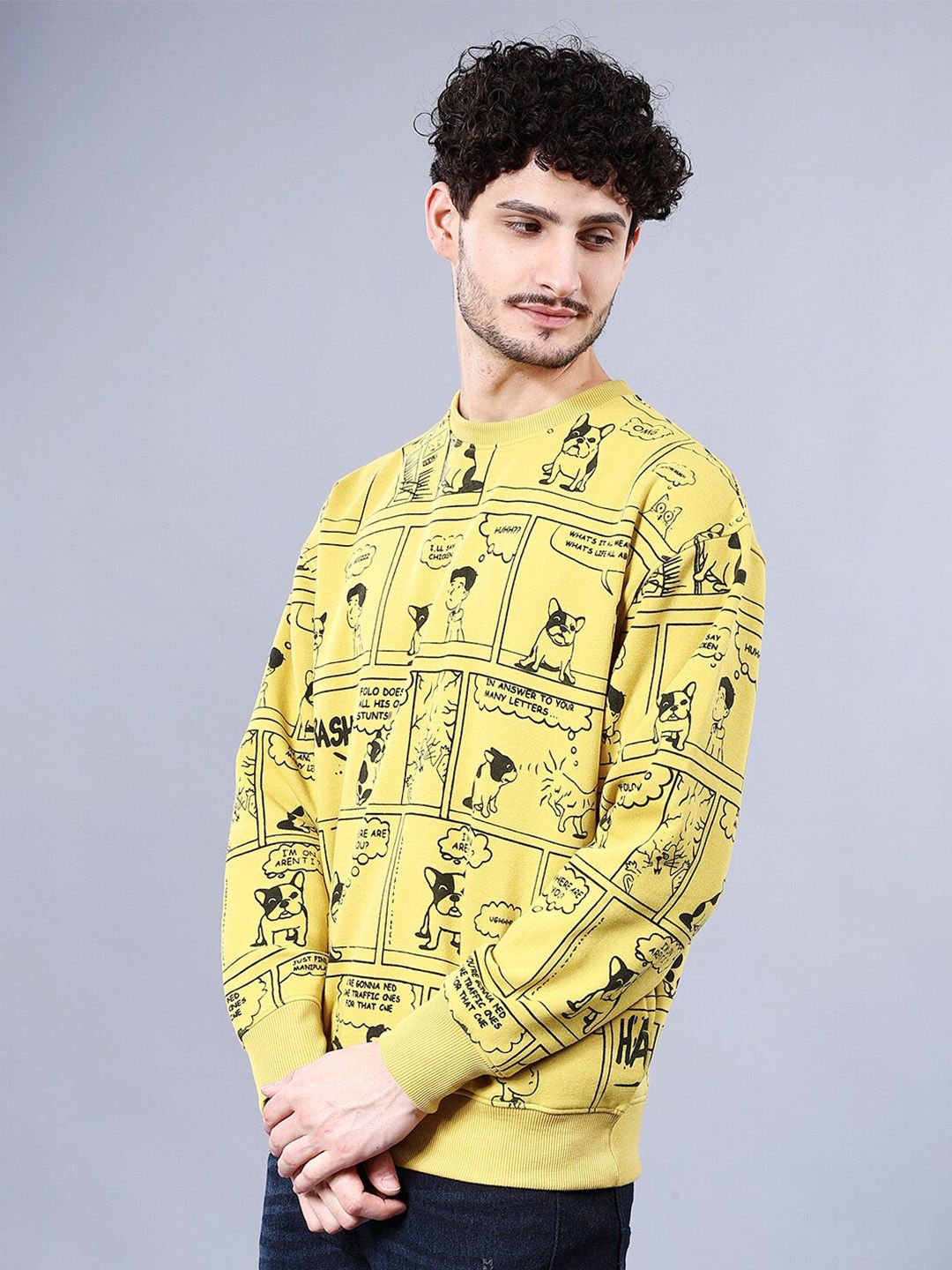 The Indian Garage Co Graphic Printed Round Neck Sweatshirt