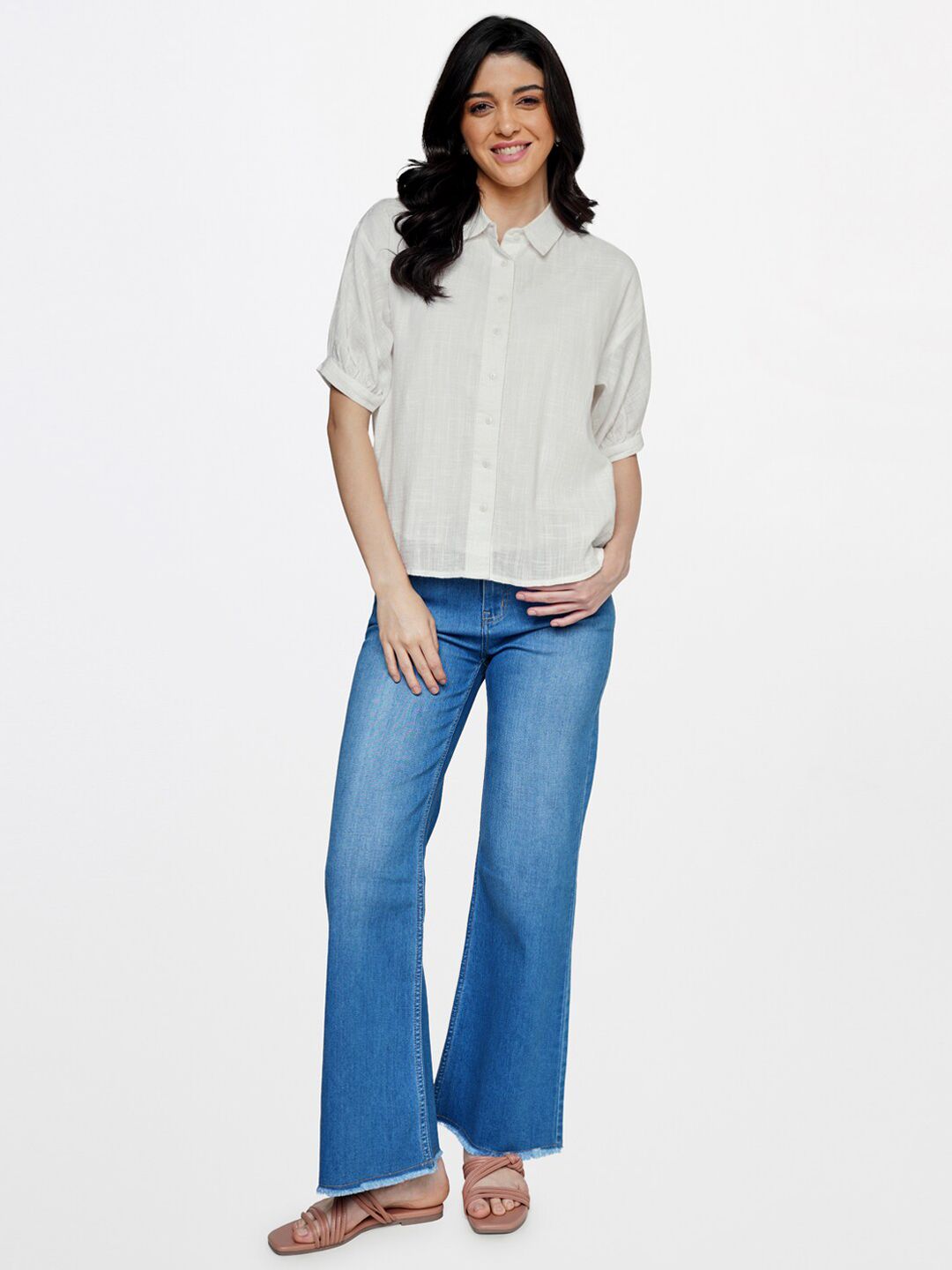 AND Women Bootcut Mid-Rise Light Fade Jeans