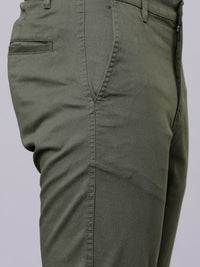 HIGHLANDER Men Olive Green Slim Fit Chinos