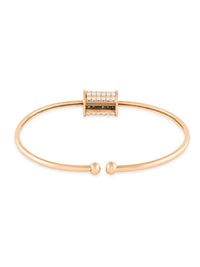 Zaveri Pearls Rose Gold-Plated Cubic Zirconia Stone Studded Kada Bracelet