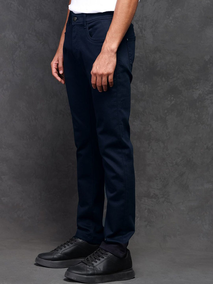 RARE RABBIT Men Satinx Slim Fit Mid-Rise Jeans