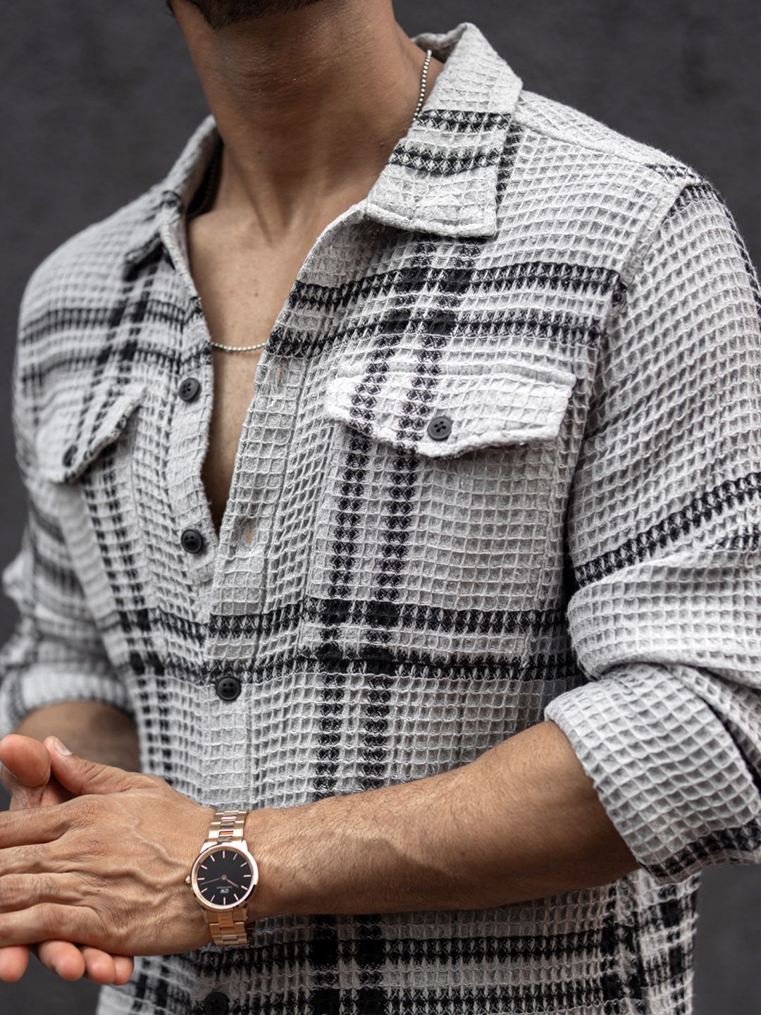 Powerlook Men Tartan Checks Opaque Checked Casual Shirt