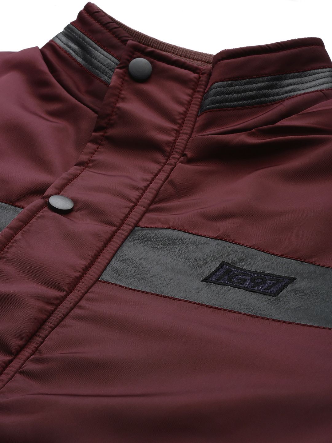 The Indian Garage Co Men Slim Fit Bomber Jacket with Insert Pockets