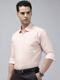 Park Avenue Slim Fit Opaque Micro Ditsy Printed Pure Cotton Formal Shirt