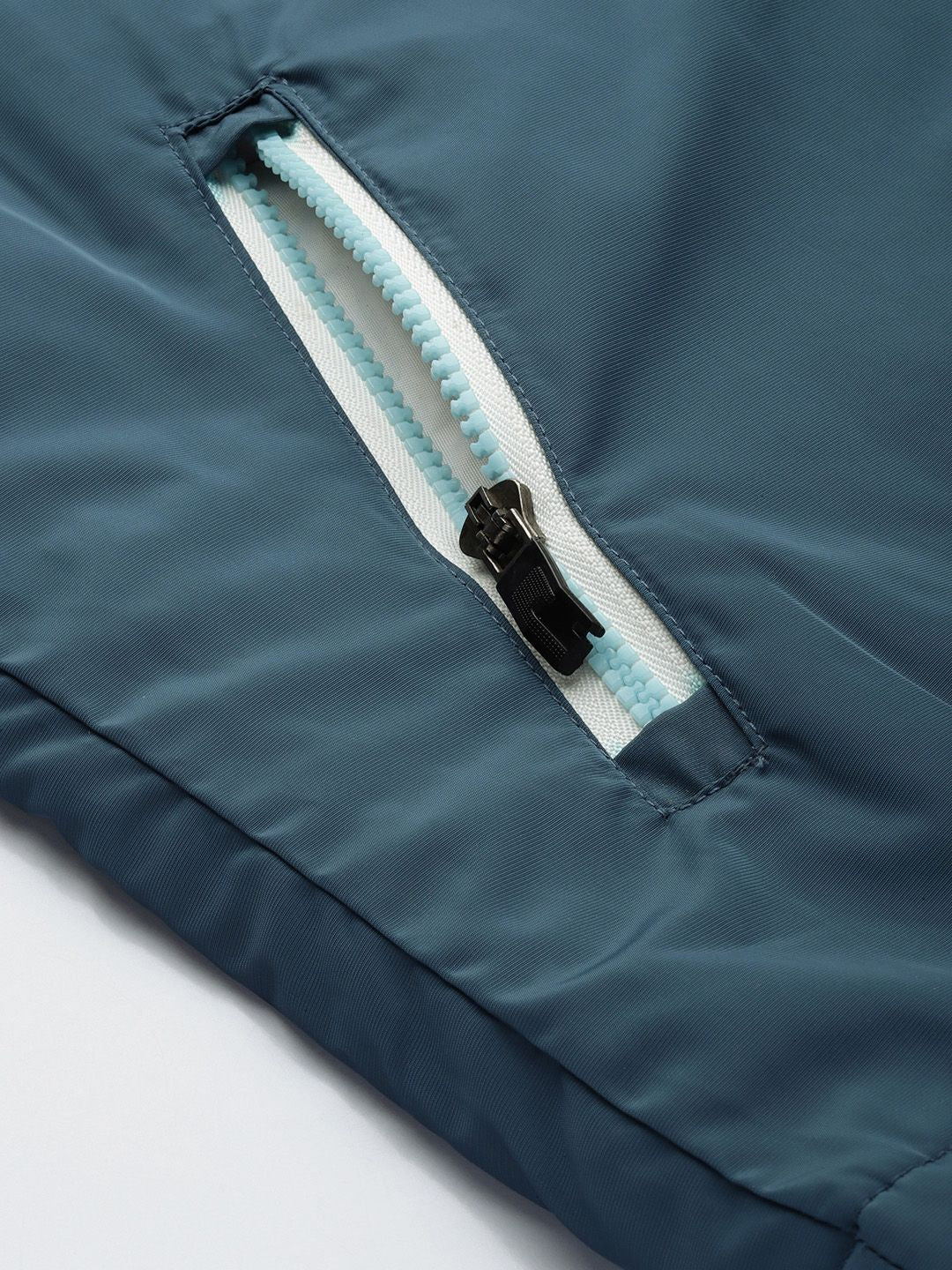 The Indian Garage Co Hooded Slim Fit Bomber Jacket with Zippered Insert Pockets