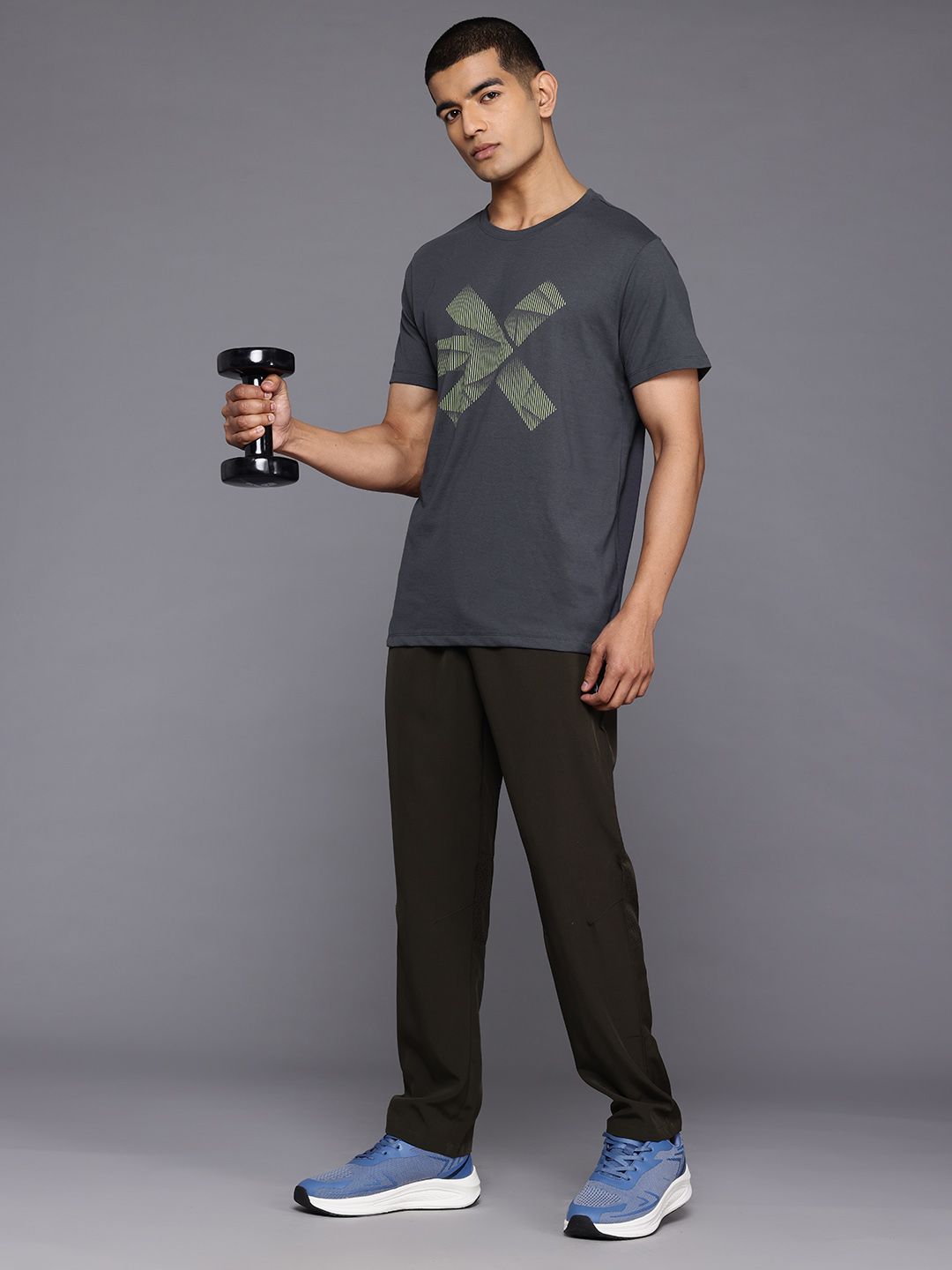HRX by Hrithik Roshan Brand Logo Printed Training T-shirt