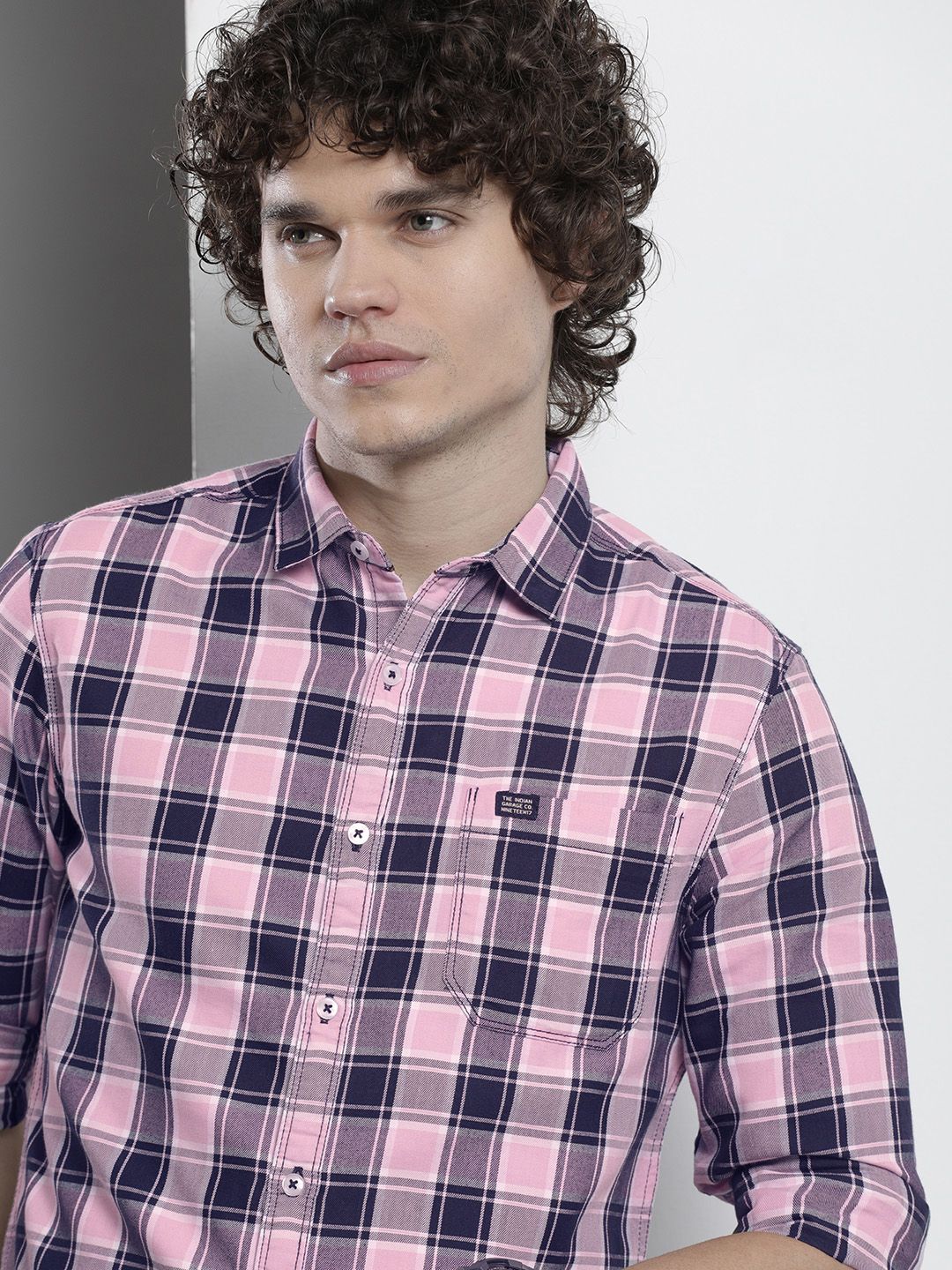 The Indian Garage Co Men Checked Casual Shirt