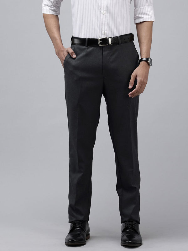 Park Avenue Men Textured Slim Fit Formal Trousers