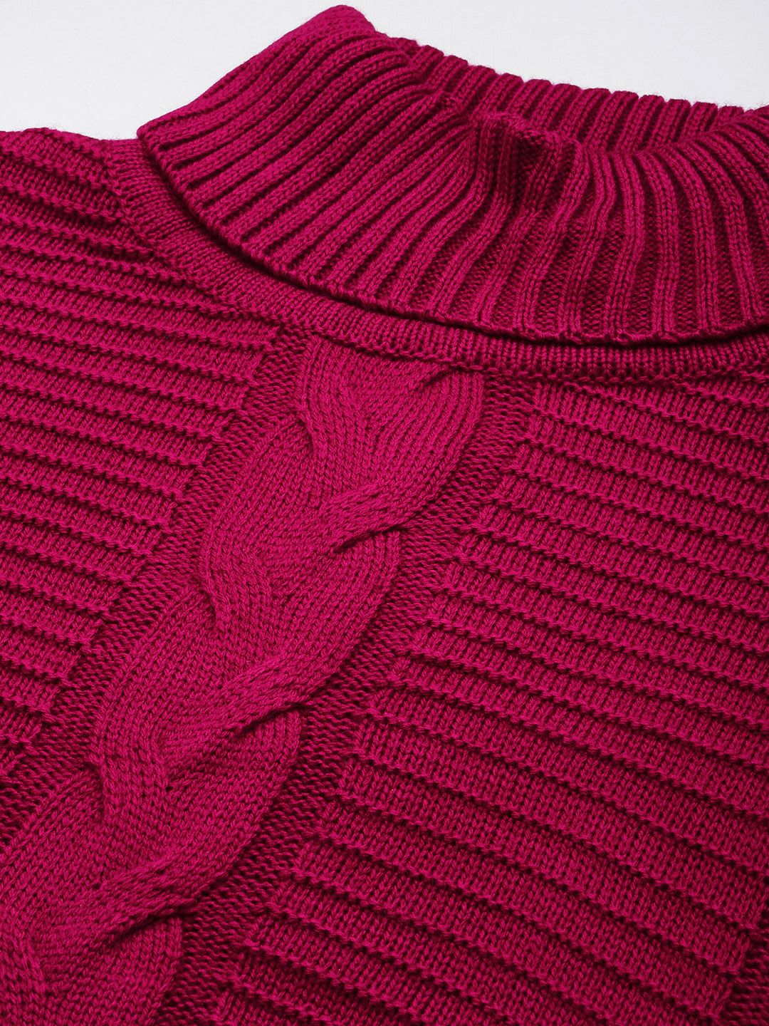 all about you Cable Knit Turtle Neck Pullover