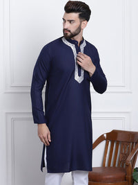 SOJANYA Mandarin Collar Pure Cotton Kurta