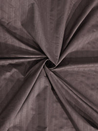 KLOTTHE Brown Striped 300 TC King Bedsheet With Pillow Cover