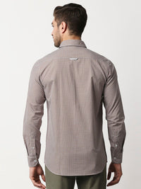 Thomas Scott Men Brown Relaxed Gingham Checks Checked Pure Cotton Casual  Sustainable Shirt