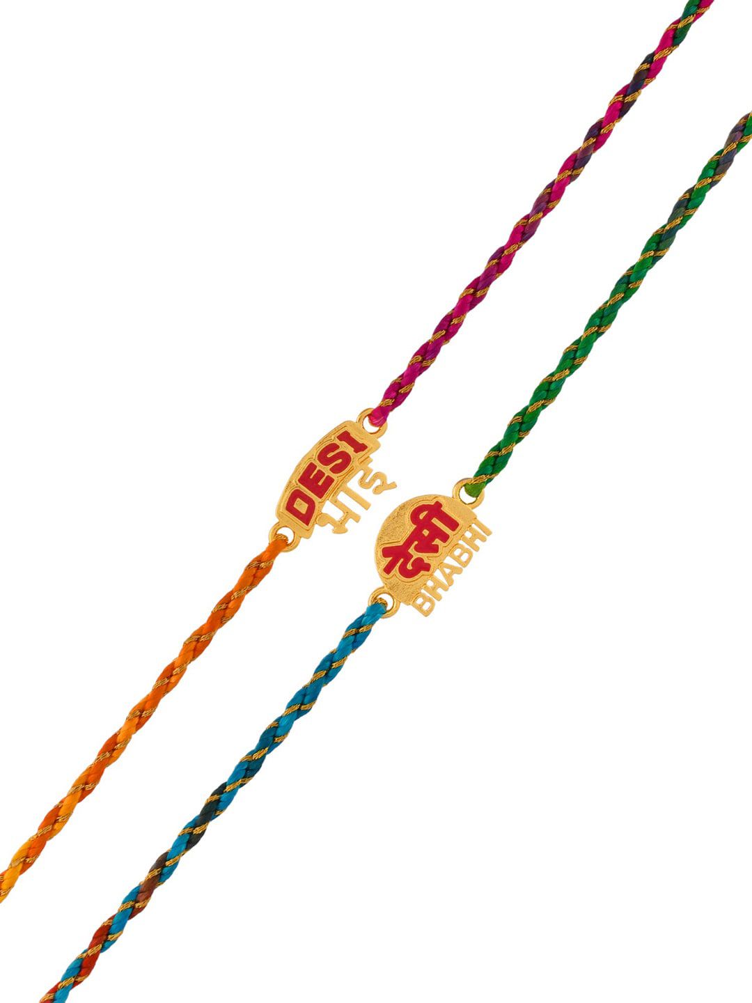 Voylla Desi Bhai-Bhabhi Benang Kombo Pelbagai Warna Lumba Rakhi