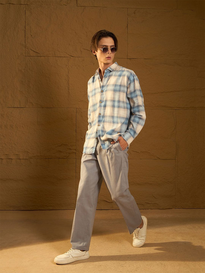 DENNISON Drop Shoulder Oversized Checked Shirt