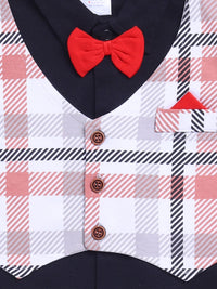 Moms Love Infant Boys Checked Pure Cotton Clothing Set