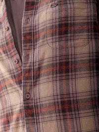 The Indian Garage Co. Spread Collar Slim Fit Tartan Checks Cotton Casual Shirt