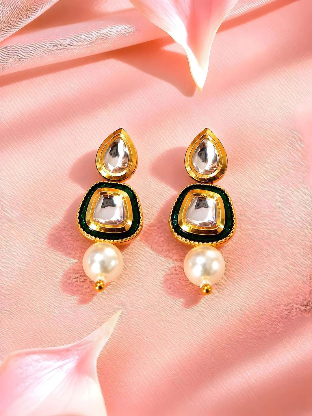 PANASH Teardrop Shaped Drop Earrings