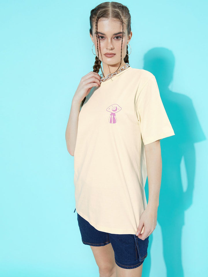 Difference of Opinion Pure Cotton Printed Oversized T-shirt