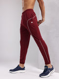 HRX by Hrithik Roshan Men Mid-Rise Rapid-Dry Training Joggers with Contrast Piping