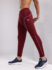 HRX by Hrithik Roshan Men Mid-Rise Rapid-Dry Training Joggers with Contrast Piping