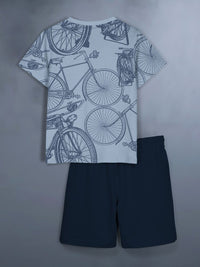 HELLCAT Boys Pack Of 2 Printed T-shirt With Shorts