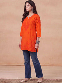 Rumah Wanita Chikankari Sulam Kurta Chikankari