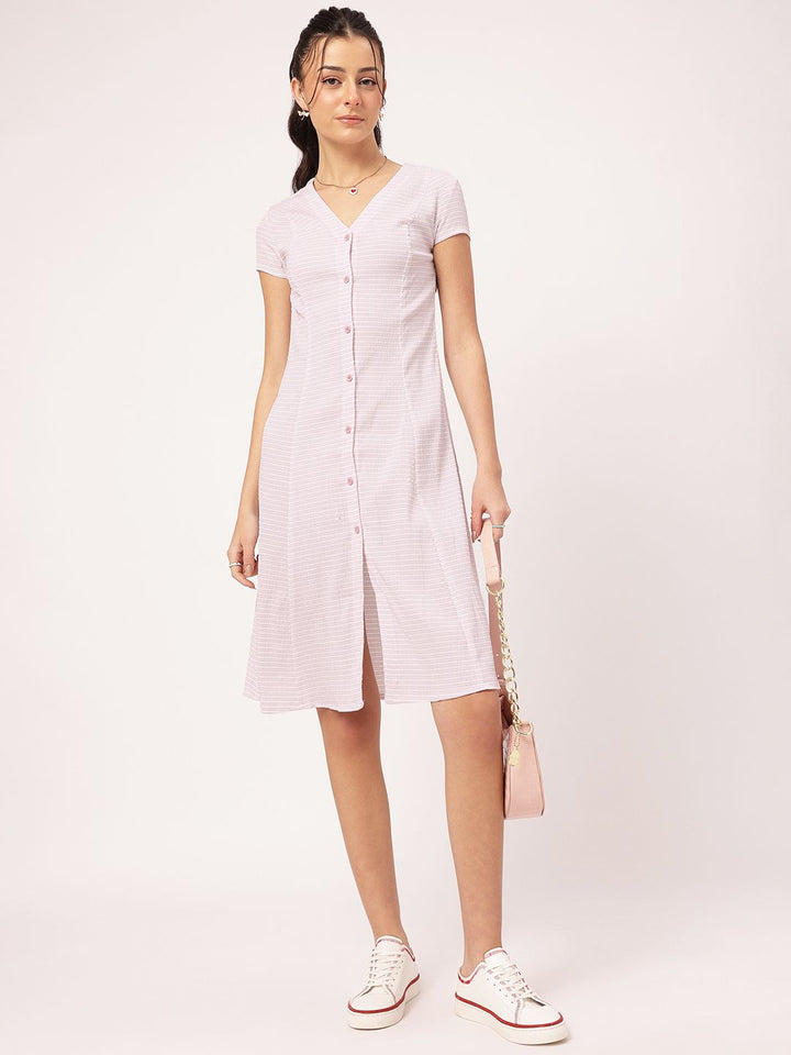 DressBerry Shirred Perfection Timeless Lines Paneled Dress