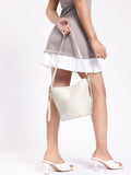 DressBerry Textured Structured Shoulder Bag with Pouch