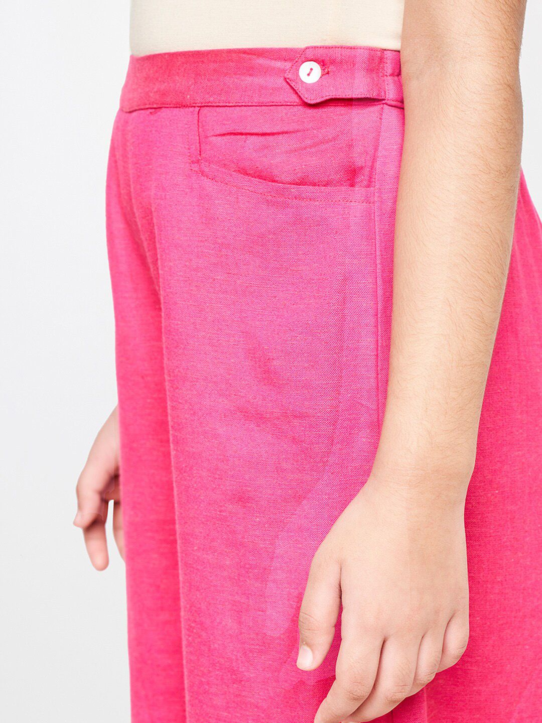 Global Desi Girls Pink Culottes Trousers