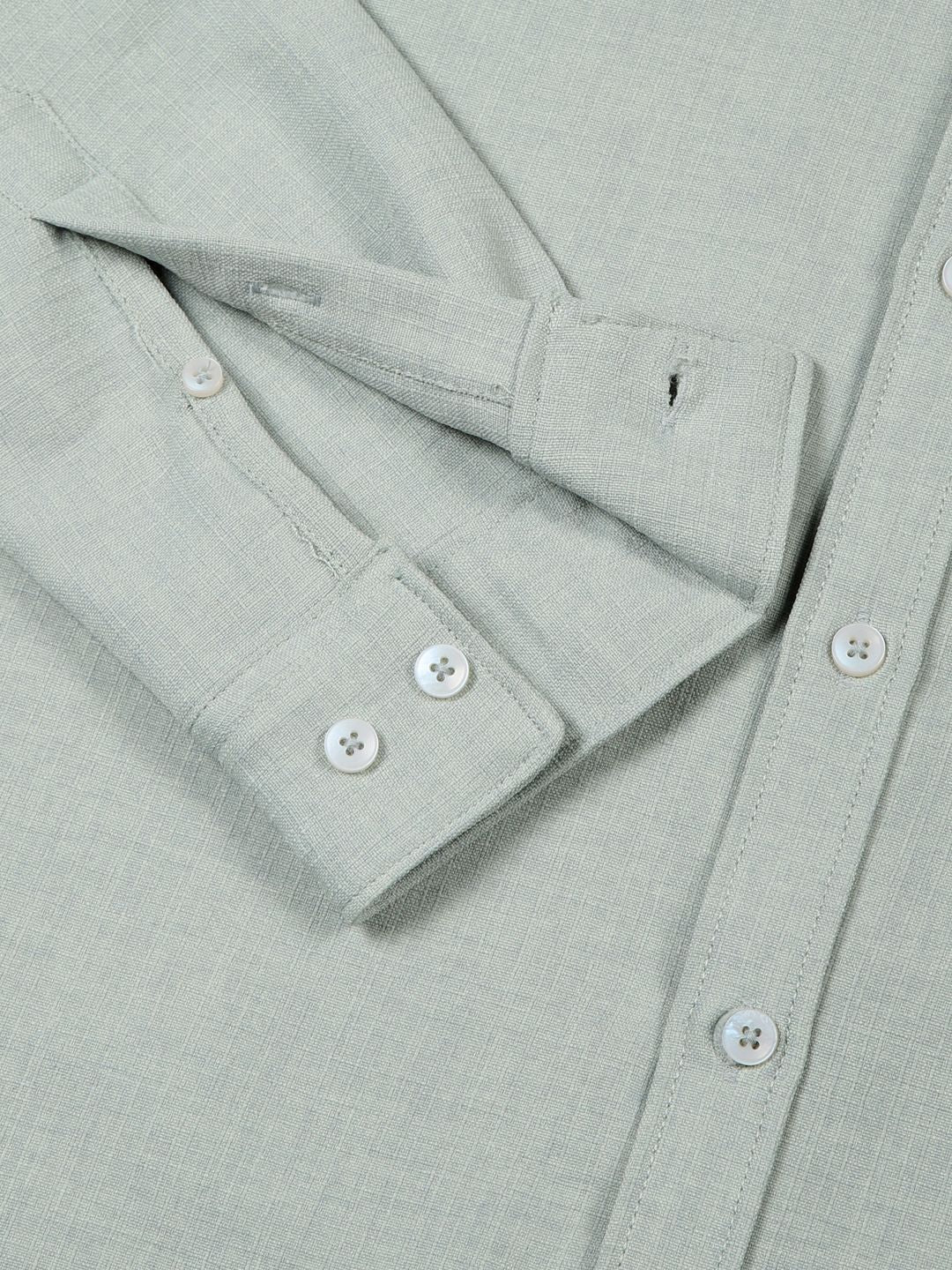 Thomas Scott Men Premium Button-Down Collar Solid Linen Casual Shirt