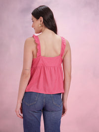 DressBerry Front Tie-Ups Ruffled Empire Top