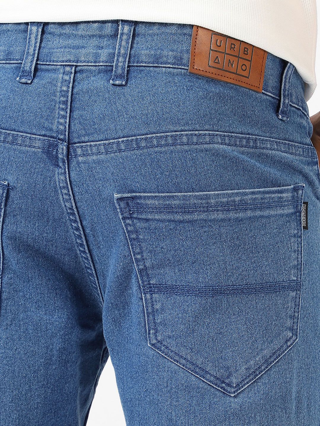 Urbano Fashion Men Blue Slim Fit Mid-Rise Clean Look Stretchable Jeans