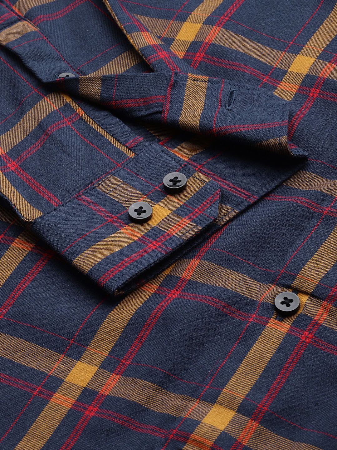 DENNISON Men Plus Size Smart Checked Casual Shirt