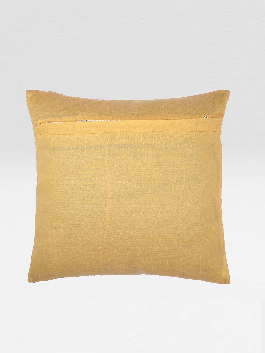 STITCHNEST Yellow & Blue Set of 5 Ethnic Motifs Square Cushion Covers