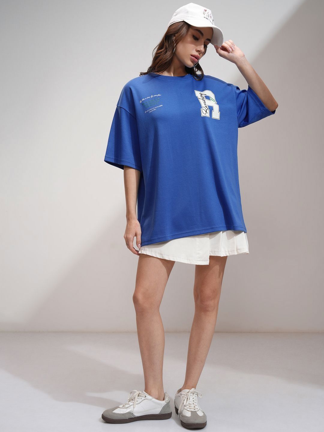 Tokyo Talkies Women Printed Drop-Shoulder Oversized Tshirt