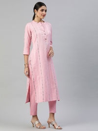 KALINI Women Pure Cotton Kurta With Trousers