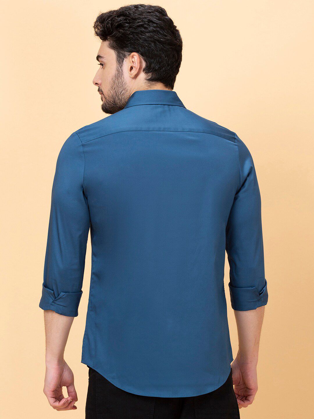 Being Human Slim Fit Spread Collar Opaque Casual Shirt
