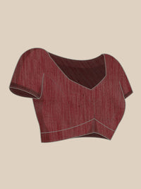 Saree mall Maroon Floral Linen Blend Banarasi Saree