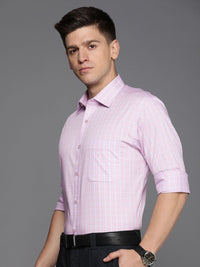 Raymond Pure Cotton Slim Fit Opaque Checked Formal Shirt