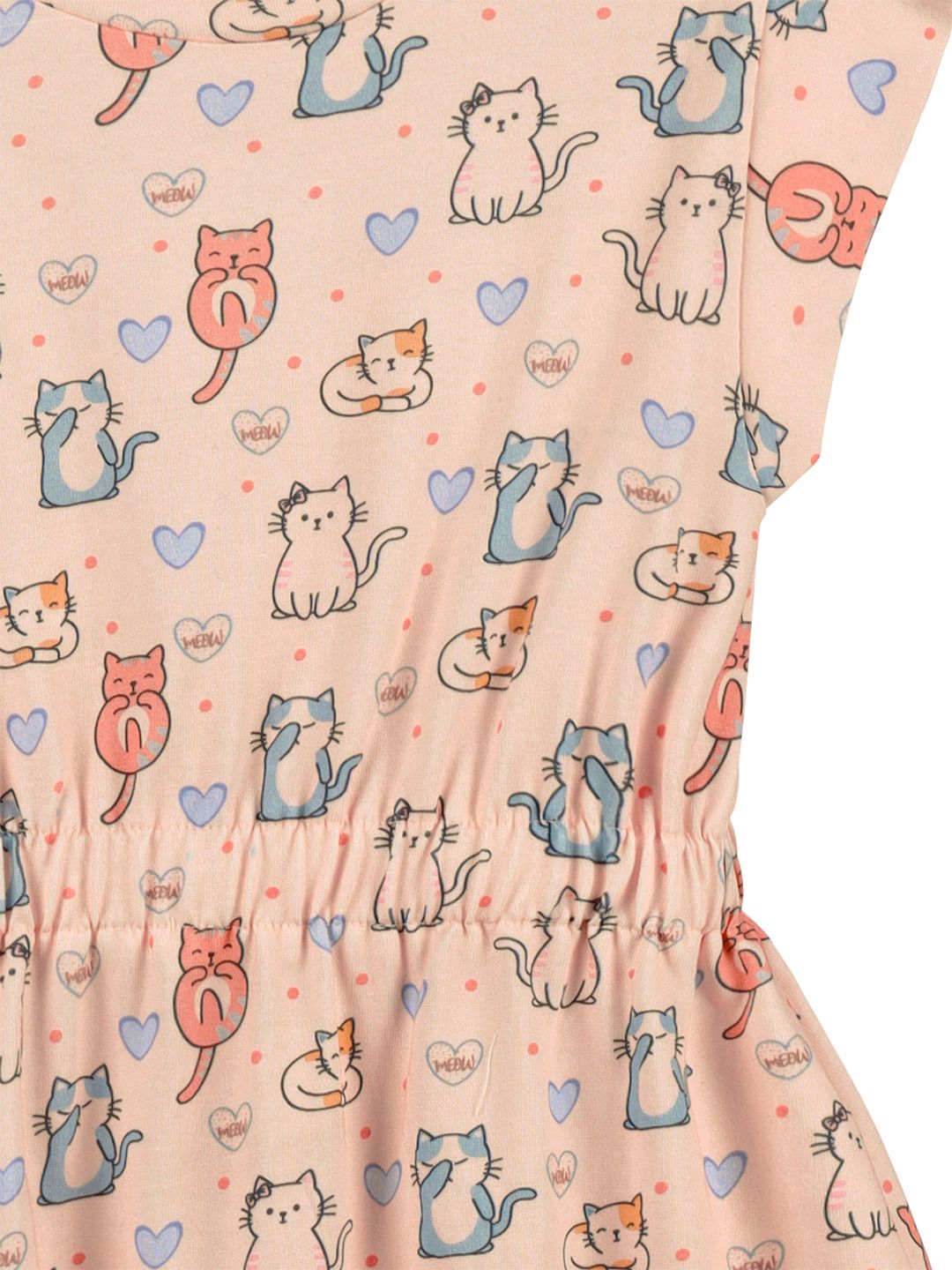 HELLCAT Girls Pack of 2 Printed Cap Sleeves Cotton Fit and Flare Dresses